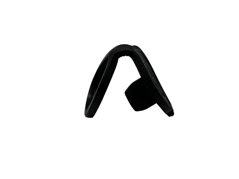 Black rubber charge port cover for external ebike batteries. 