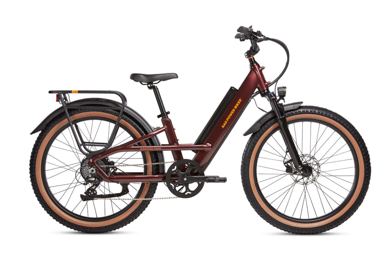 Right side view of the Radster Trail in Copper Red (size Regular)